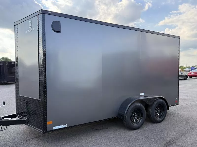 2026 Nationcraft 7x14 Gray/BlackOut Screwless .080 PolyCore Ext - 7' Int Ht Cargo / Enclosed Trailer