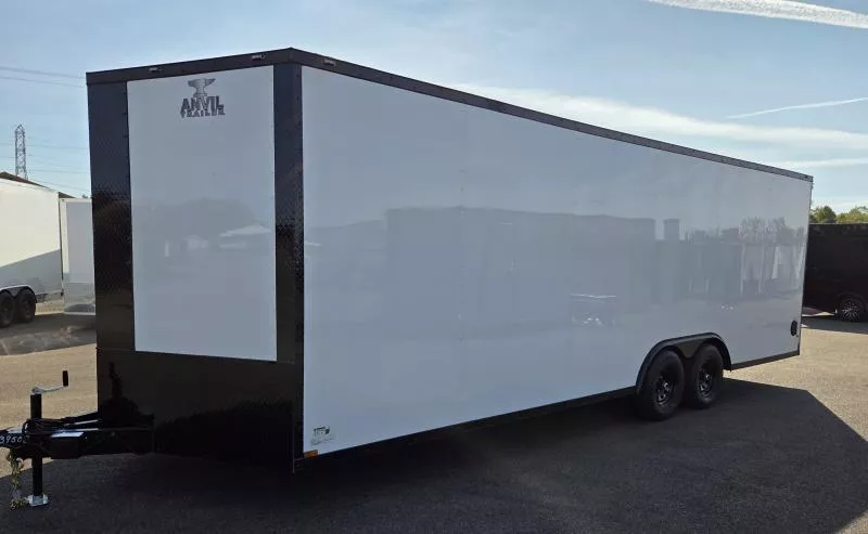2026 Anvil 8.5x24 White/BlackOut .080 PolyCore Ext - 5200# Axles - 7' Int Ht Enclosed Trailer / Car Hauler