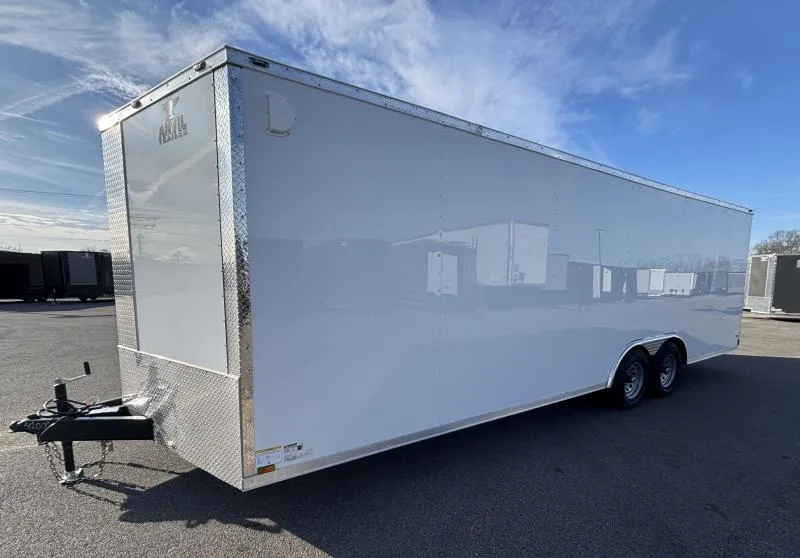 New 2026 - 8.5x24 - .080 PolyCore Ext - 5200# Axles - Enclosed Car Hauler Trailer