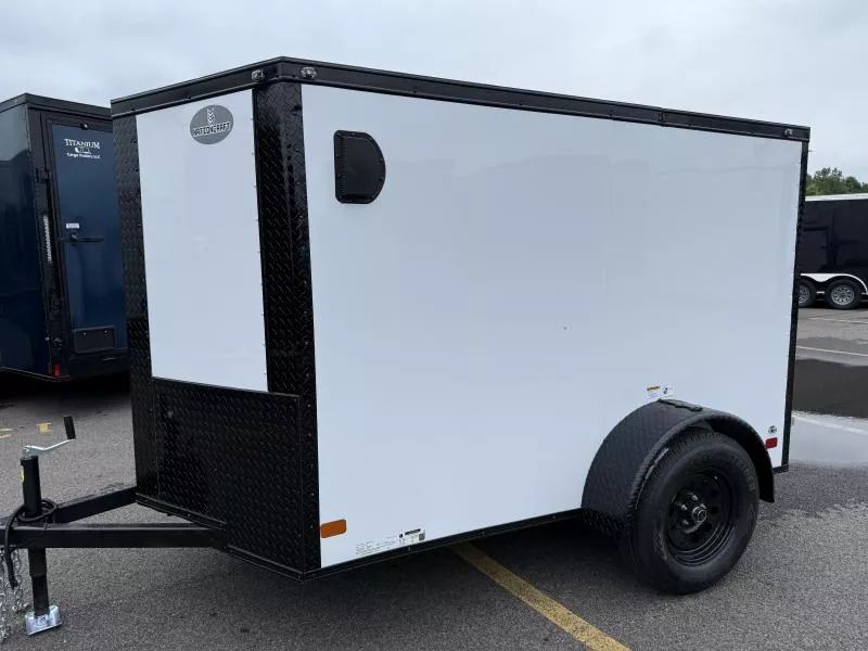 2026 Nationcraft  5x8 White/Blackout Screwless .080 Exterior Cargo Enclosed Trailer