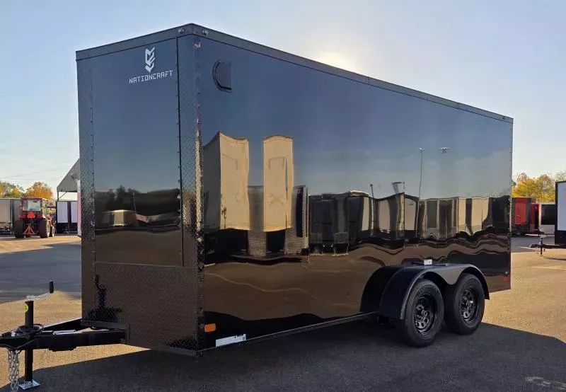 New 2026 7x16 - BlackOut Screwless .080 PolyCore Ext - 7' Int Ht - Cargo / Enclosed Trailer