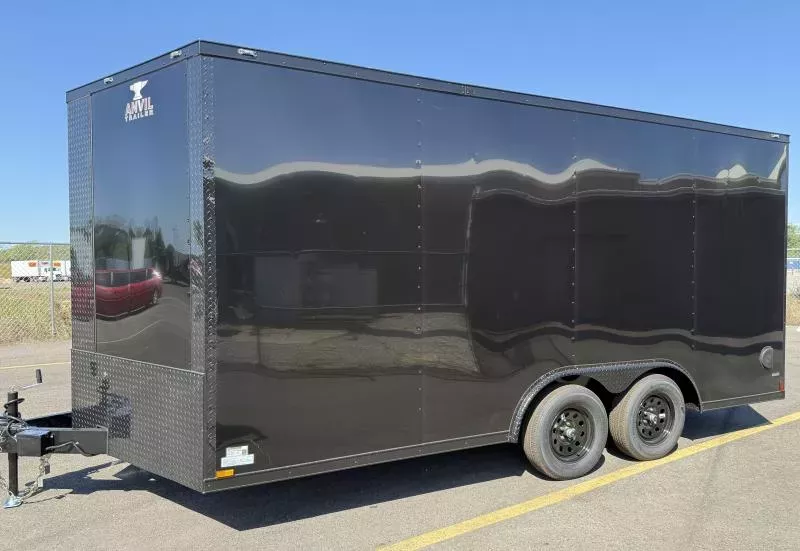 New 2026 8.5x16 - BlackOut .080 Polycore Ext - 7' Int Ht - Enclosed Trailer / Car Hauler
