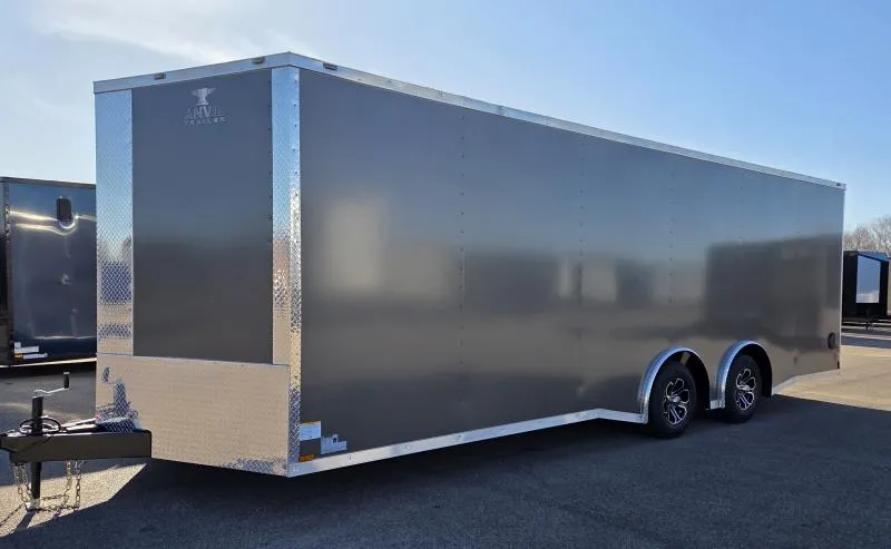 New 2026 8.5x24 - Torsion Spread - .080 PolyCore Ext - 7' Int Ht 5200# Axles Enclosed Trailer / Car Hauler