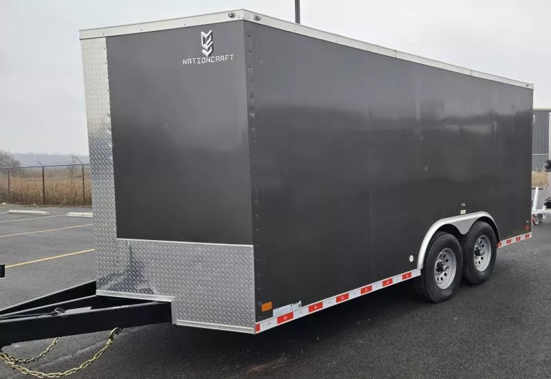 2025 Nationcraft 8.5x16 5200# Axles - Barn Doors Enclosed Trailer / Car Hauler