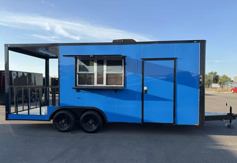 New QualityCargo 8.5x20 Porch Concession Trailer - Sinks - Electric - A/C