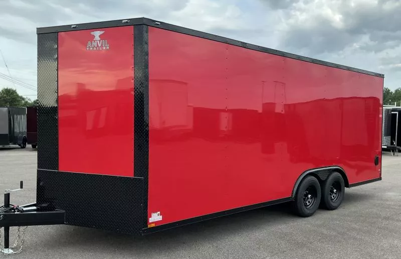 2025 Anvil 8.5x20 Red/BlackOut .080 PolyCore Ext - 5200# Axles - 7' Int Ht Enclosed Trailer / Car Hauler