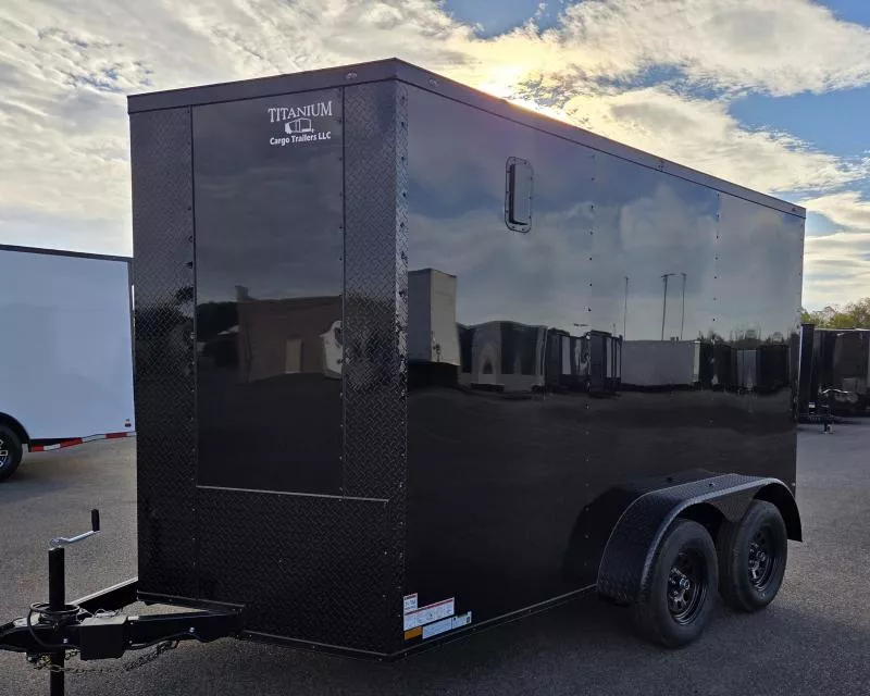 New 2026 7x12 - BlackOut .080 PolyCore Ext - 7' Int Ht - Enclosed Trailer