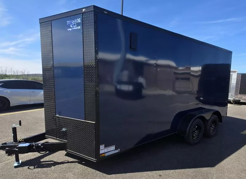 New 7x16 - Blue/BlackOut .080 PolyCore Ext - 7' Int Ht - Cargo / Enclosed Trailer