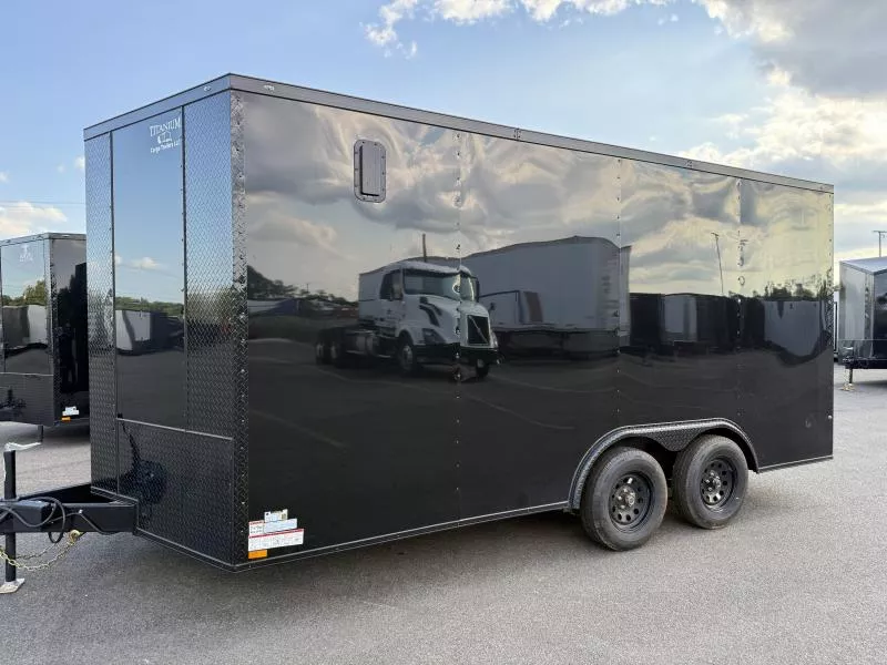 2025 Titanium 8.5x16BlackOut .080 Polycore Ext - 7' Int Ht Enclosed Trailer / Car Hauler