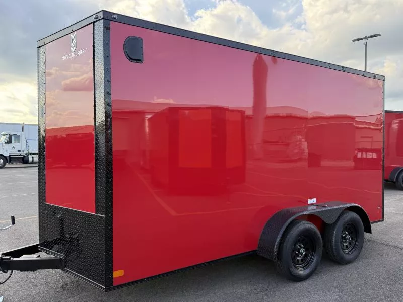 2026 Nationcraft 7x14 Red/BlackOut Screwless .080 PolyCore Ext - 7' Int Ht Cargo / Enclosed Trailer