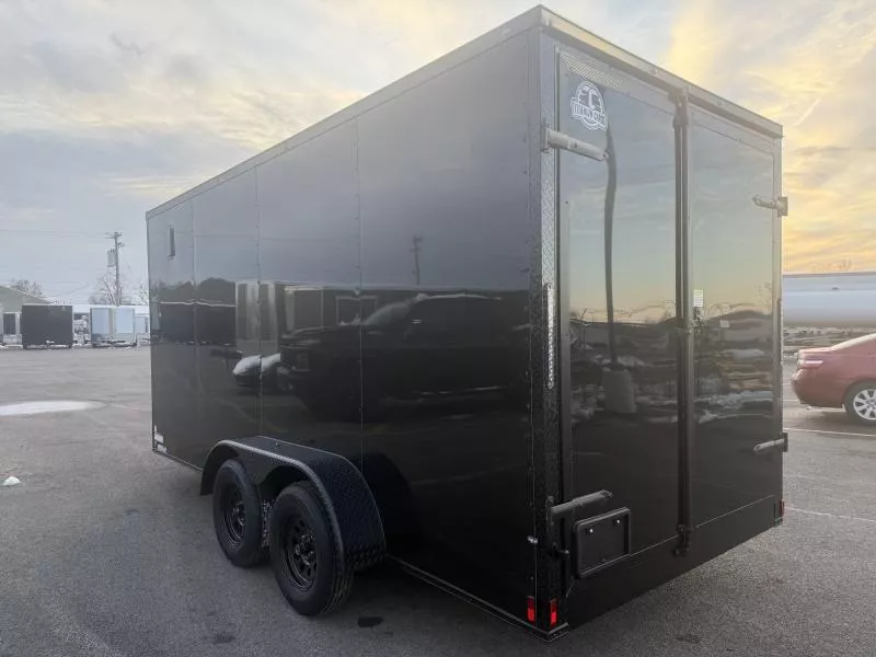 New 2026 7x16 - Barn Doors - BlackOut .080 PolyCore Ext - 7' Int Ht - Cargo / Enclosed Trailer