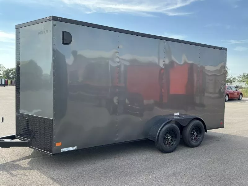 2025 Nationcraft 7x16 - 7' Int Ht- Gray/Blackout .030 Ext Enclosed Trailer