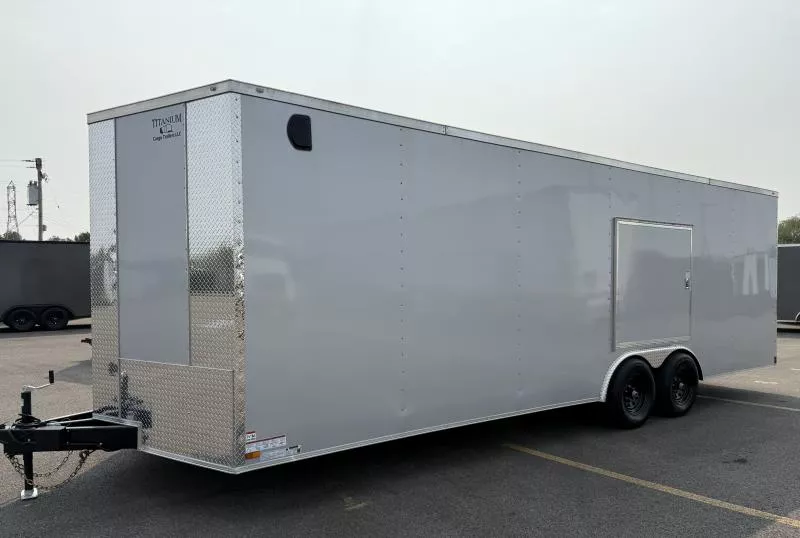 2025 Titanium 8.5x24 Finished Interior - 5200# Torsion Axles - 12" O/C Frame Enclosed Trailer / Car Hauler