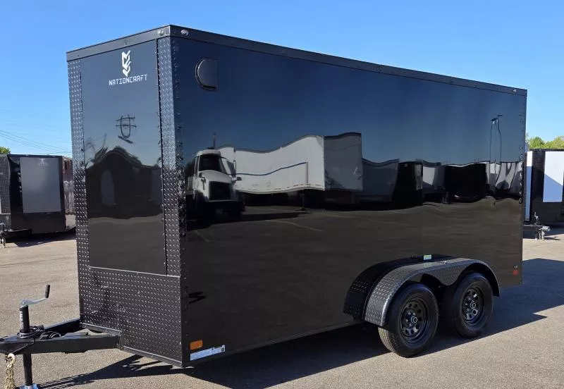2026 Nationcraft 7x14 BlackOut Screwless .080 PolyCore Ext - 7' Int Ht Cargo / Enclosed Trailer