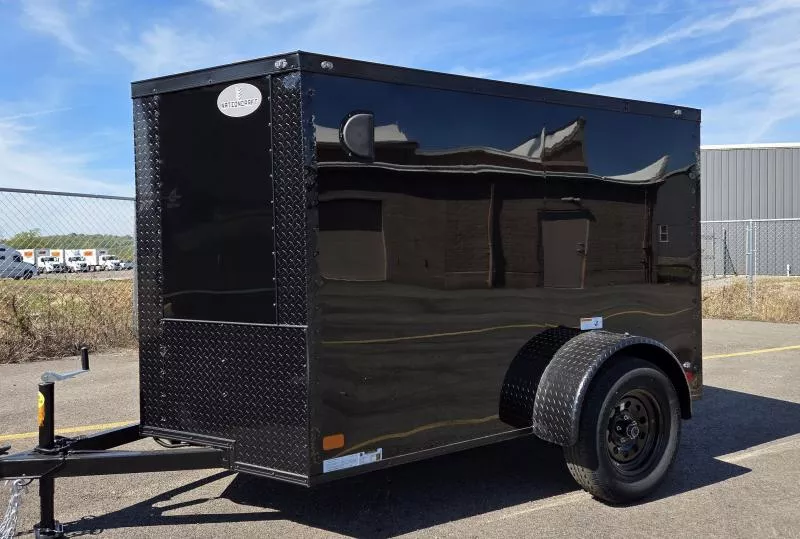 New 2026 5x8 - Blackout PolyCore .080 Exterior Cargo Enclosed Trailer