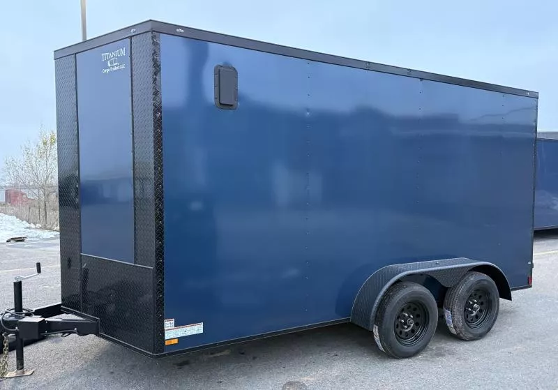 New 2026 7x14 - Blue/BlackOut .080 Polycore Ext - 7' Int Ht - Cargo / Enclosed Trailer