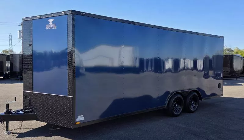 New 2026 8.5x20 - Blue/BlackOut .080 PolyCore Ext - 5200# Axles - 7' Int Ht - Enclosed Trailer / Car Hauler