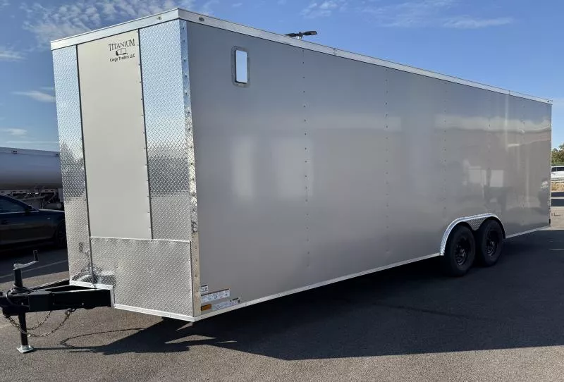 2026 Titanium  8.5x24 7' Int Ht - 5200# Axles - .080 PolyCore Ext Enclosed Trailer / Car Hauler