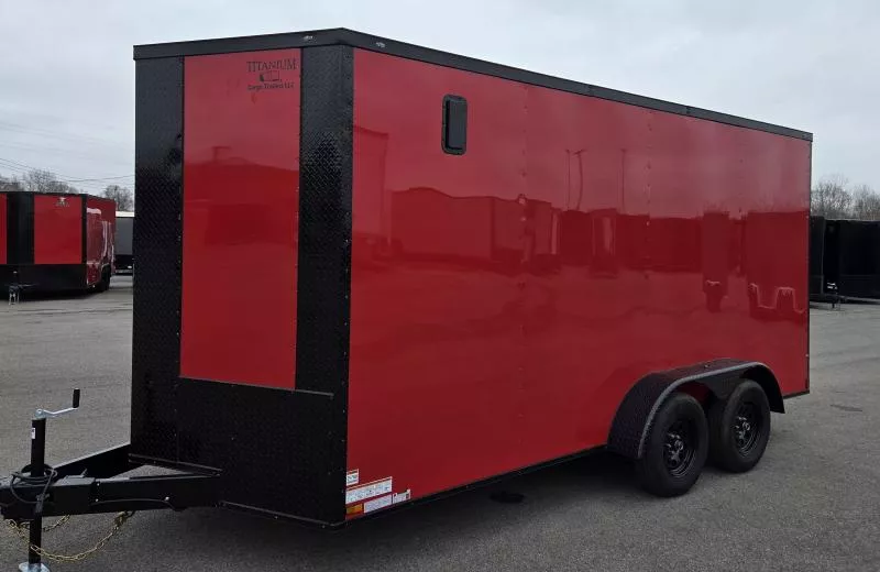 New 2026 7x16 - Red/BlackOut .080 PolyCore Ext - 7' Int Ht - Cargo / Enclosed Trailer