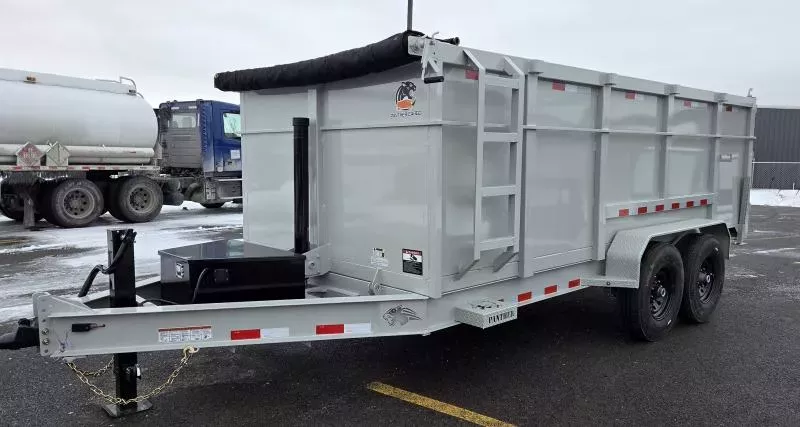 New 2026 - 7x16 - 8K Axles- 4' Sides - Telescopic Cylinder - Dump Trailer