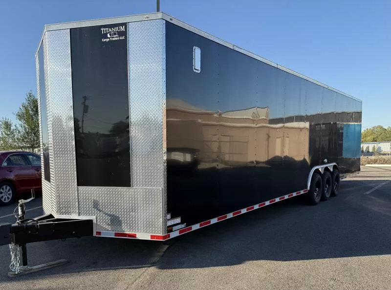 New 8.5x36 7K Torsion Axles - 7' 6" Int Ht - E-Track - .080 PolyCore Ext Enclosed Trailer / Car Hauler