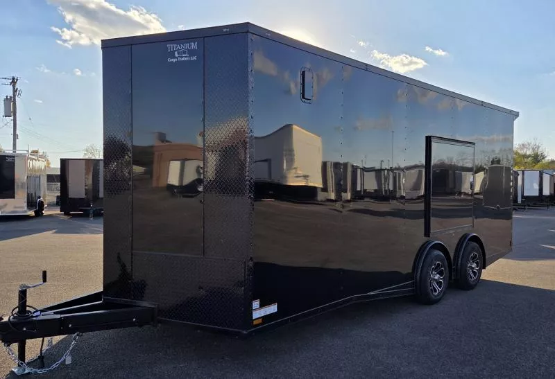 New 2026 8.5x20 - Torsion Spread - BlackOut .080 PolyCore Ext - Wing - Escape Door - 7.5' Int Ht - Enclosed Trailer / Car Hauler