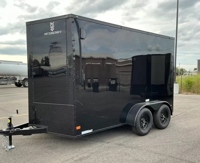 2026 Nationcraft 7x12 BlackOut Screwless .080 PolyCore Ext - 7' Int Ht Enclosed Trailer