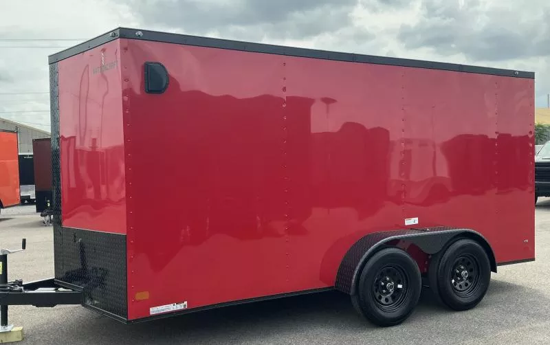 2025 Nationcraft 7x14 Red/BlackOut Screwless .030 Ext Cargo / Enclosed Trailer