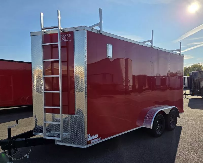2025 Titanium 7x16 .080 PolyCore Ext - 7' Int Ht Contractor Enclosed Trailer