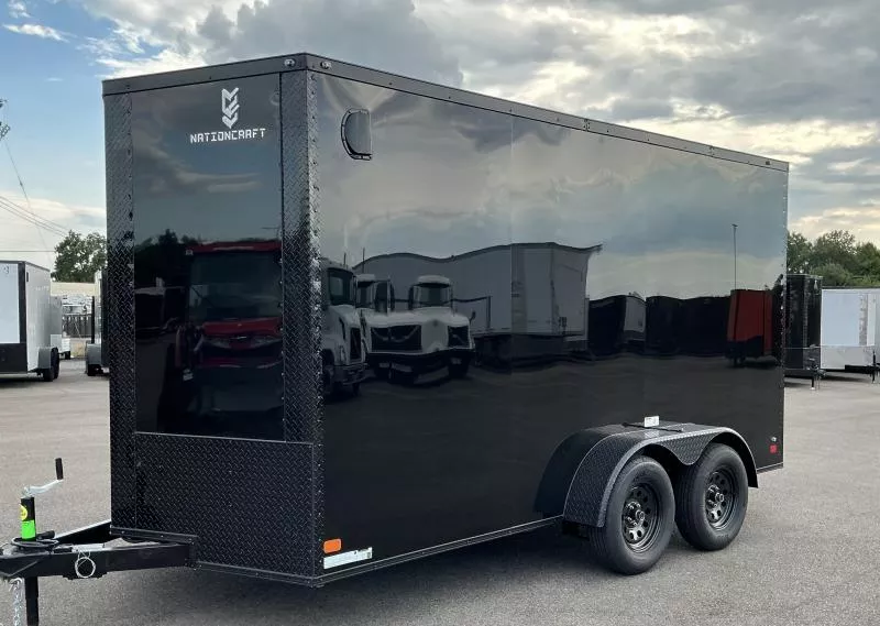 2026 Nationcraft 7x14 BlackOut Screwless .080 PolyCore Ext - 7' Int Ht Cargo / Enclosed Trailer