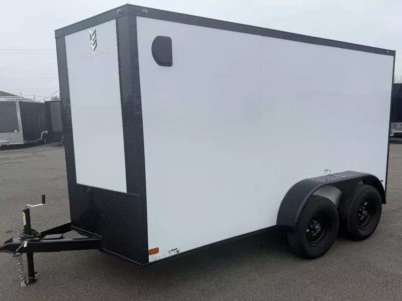 New 2026 6x12 TA - White/BlackOut Screwless .080 Polycore Ext - Cargo / Enclosed Trailer