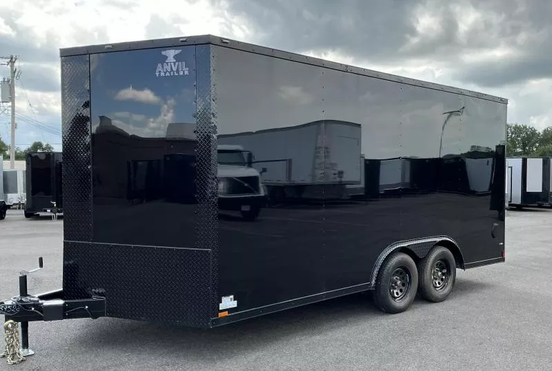 2026 Anvil 8.5x16 BlackOut .080 Polycore Ext - 7' Int Ht Enclosed Trailer / Car Hauler