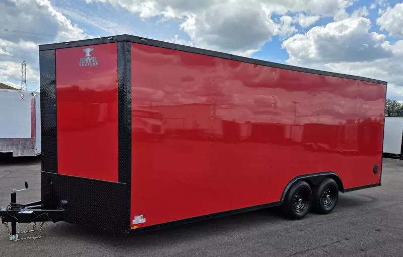 2026 Anvil 8.5x20 Red/BlackOut .080 PolyCore Ext - 5200# Axles - 7' Int Ht Enclosed Trailer / Car Hauler