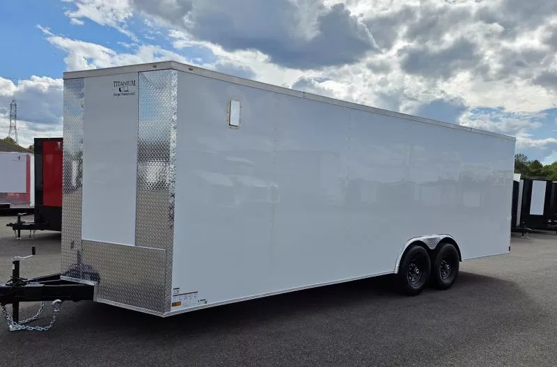 2026 Titanium  8.5x24 7' Int Ht - 7000# Axles - .080 PolyCore Ext Enclosed Trailer / Car Hauler