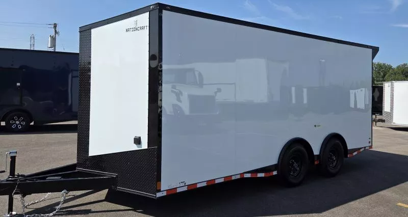 2026 Nationcraft 8.5x18 Race Pkg - Torsion Spread - Screwless .080 PolyCore Ext Enclosed Trailer / Car Hauler