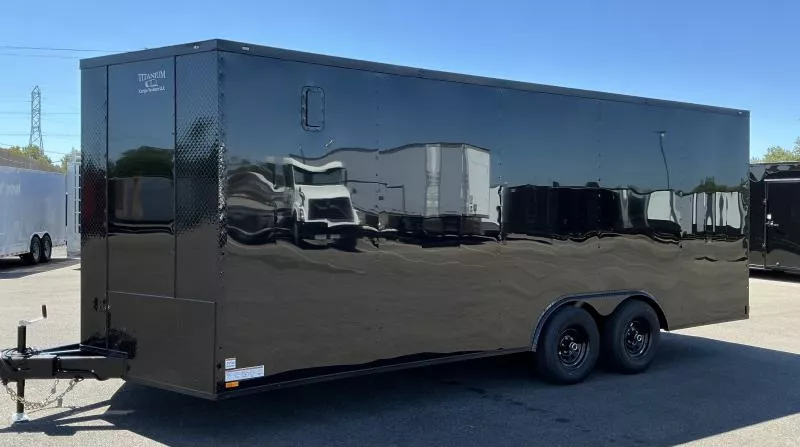 2026 Titanium 8.5x20 BlackOut .080 PolyCore Ext - 5200# Axles - 7' Int Ht Enclosed Trailer / Car Hauler