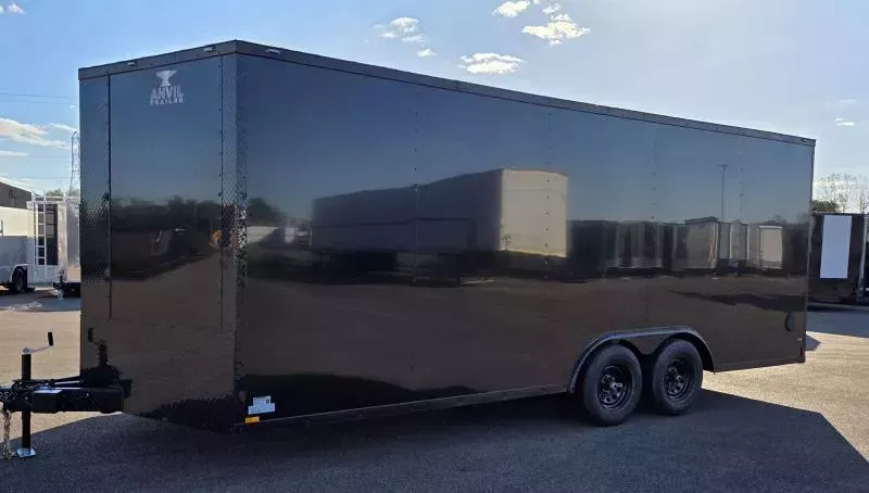 New 2026 8.5x20 - BlackOut .080 PolyCore Ext - 5200# Axles - 7' Int Ht Enclosed Trailer / Car Hauler