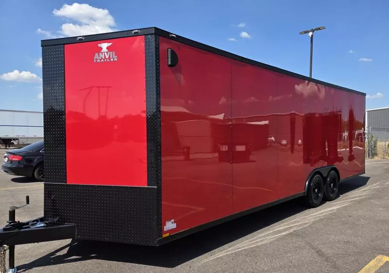 2026 Anvil 8.5x24 Red/BlackOut .080 PolyCore Ext - 5200# Axles - 7' Int Ht Enclosed Trailer / Car Hauler