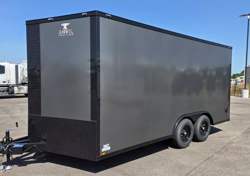 2026 Anvil 8.5x16 Gray/BlackOut .080 Polycore Ext - 7' Int Ht - 5200# Axles Enclosed Trailer / Car Hauler