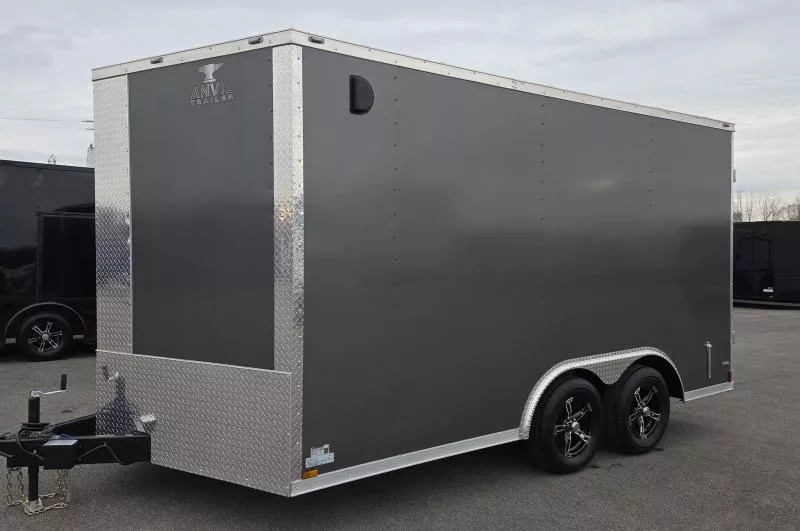New 2026 8.5x14 - Barn Door - .080 Polycore Ext - 7' Int Ht - Enclosed Trailer