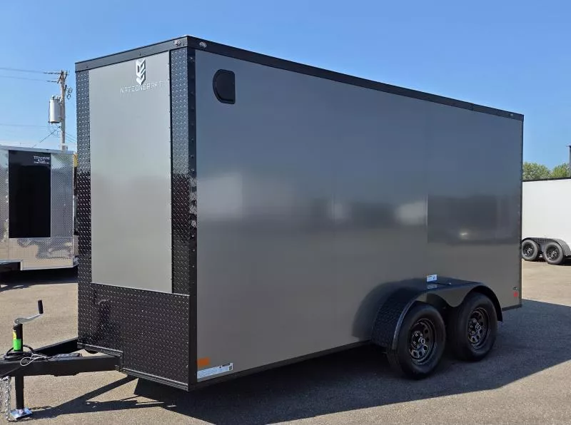 2026 Nationcraft 7x14 Gray/BlackOut Screwless .080 PolyCore Ext - 7' Int Ht Cargo / Enclosed Trailer