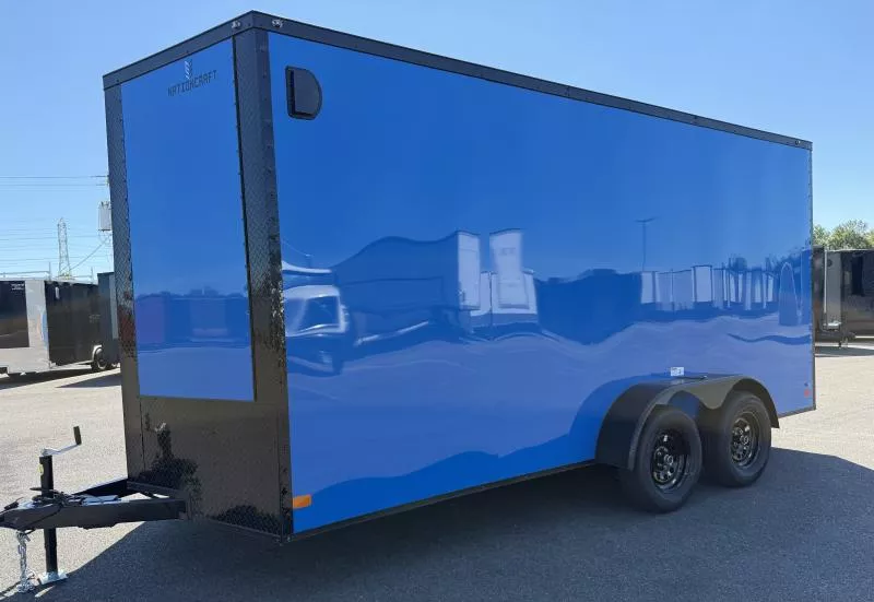 2026 Nationcraft 7x16 Blue/BlackOut Screwless .080 PolyCore Ext - 7' Int Ht Enclosed Trailer