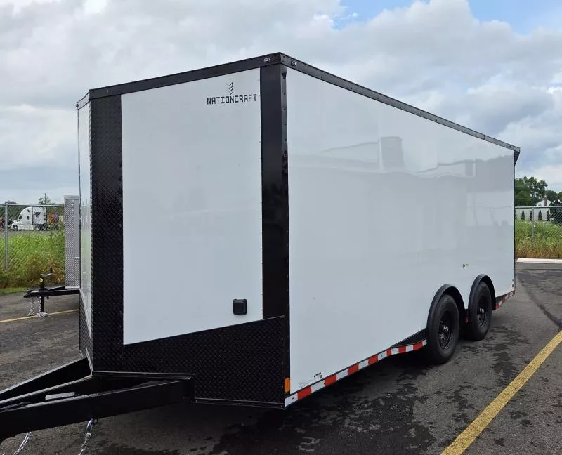 2026 Nationcraft 8.5x18 Race Pkg - Torsion Spread - Screwless .080 PolyCore Ext Enclosed Trailer / Car Hauler