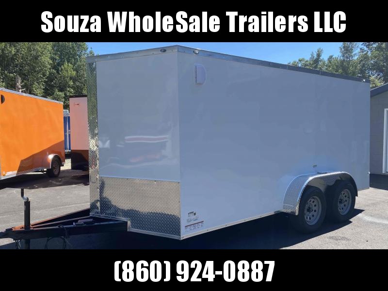 2023 J&C Trailers 7X14TA W/60" Extended Triple Tube Tongue Enclosed Cargo Trailer Souza