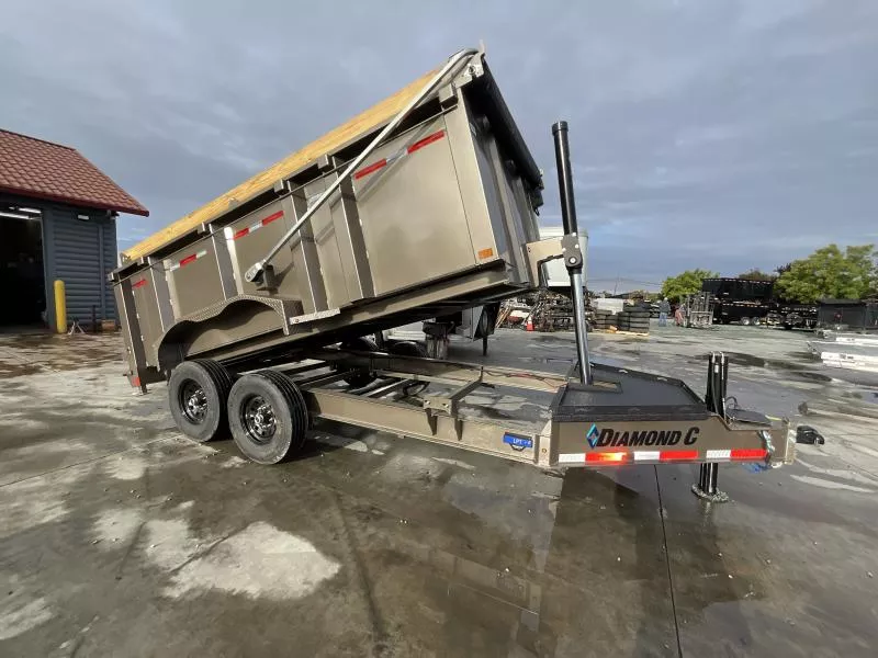 NEW 2026 Diamond C Trailers LPT207L14X82PS P4 7X14' 14,900 GVW Dump Trailer