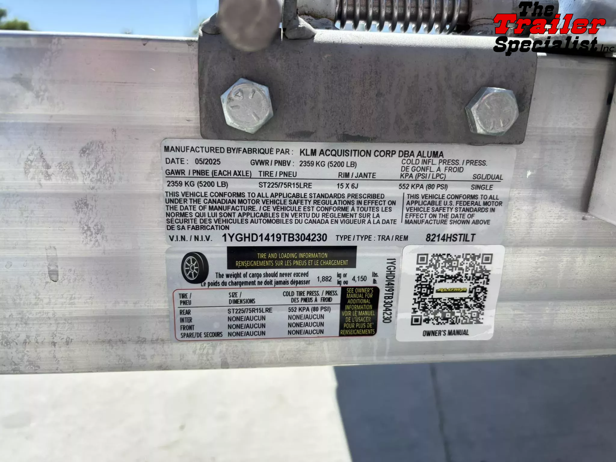 NEW 2026 Aluma 8214H-TILT-S-EL-RTD 82" x 14'  5200 GVW Utility Trailer 1754599669