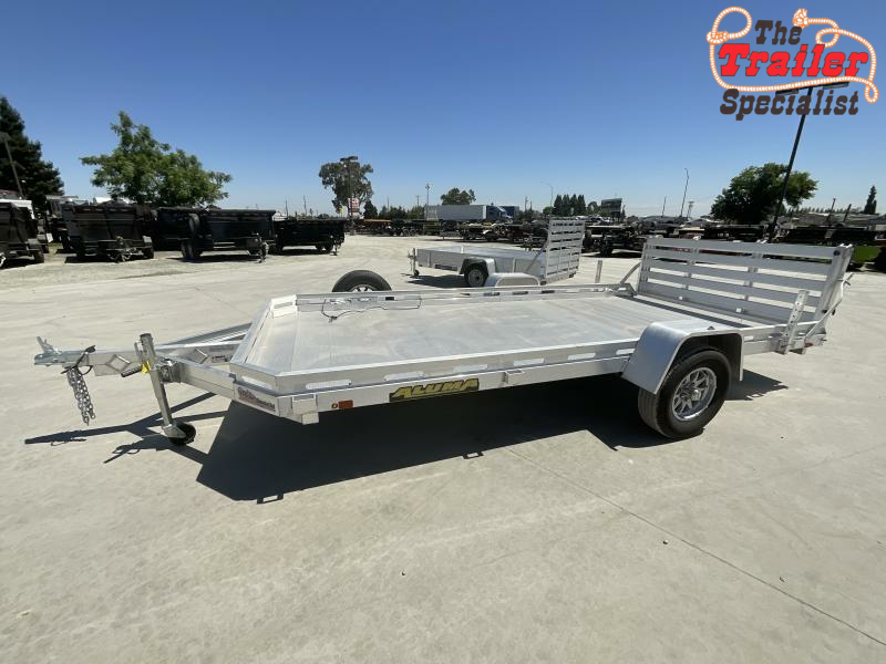 NEW 2025 Aluma 7814S-BT 78x14' 2,990 GVW  Bi-fold Tailgate Utility Trailer 1748021941