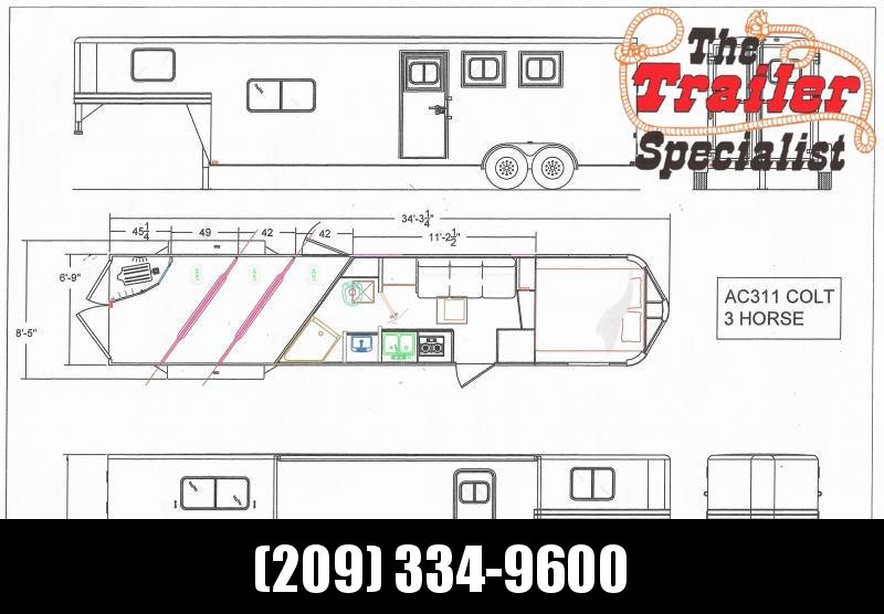 *ON ORDER* NEW 2021 Lakota Colt AC311 3 Horse 11' Living Quarters Horse Trailer *ON ORDER* NEW 2021 Lakota Colt AC311 3 Horse 11' Living Quarters Horse Trailer