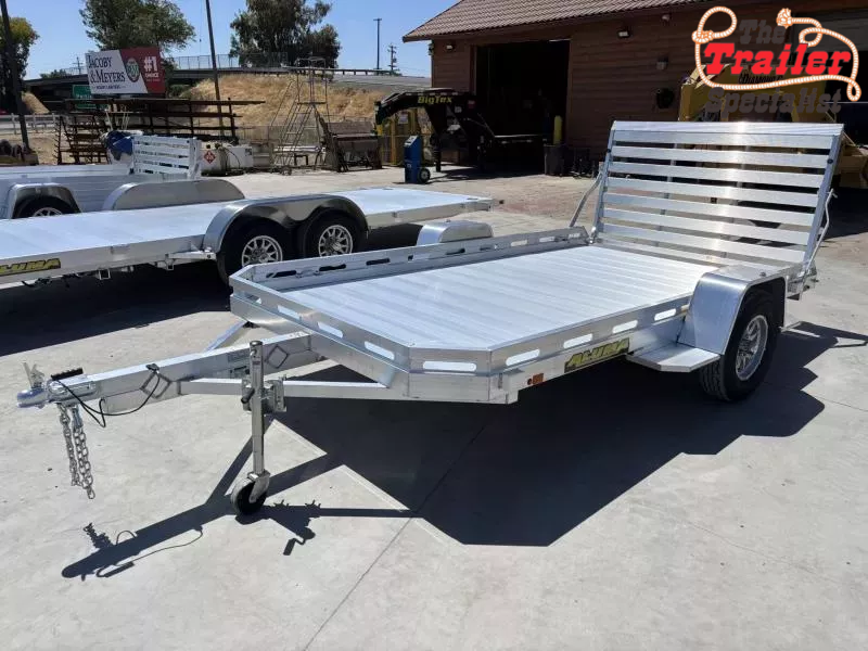 NEW 2026 Aluma 7712H-S-TG 77"x12' Utility Trailer with Rampgate 1750786985