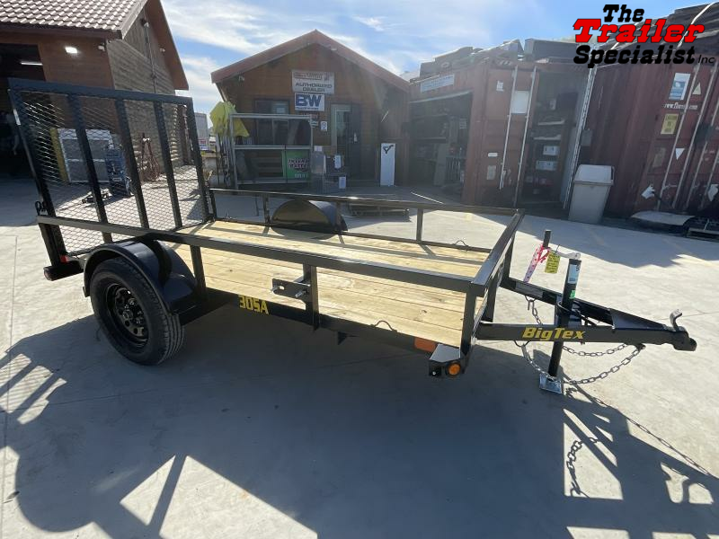 NEW 2025 Big Tex  30SA-10R1A-4P 5x10' 3K GVW Single Axle Utility Trailer 